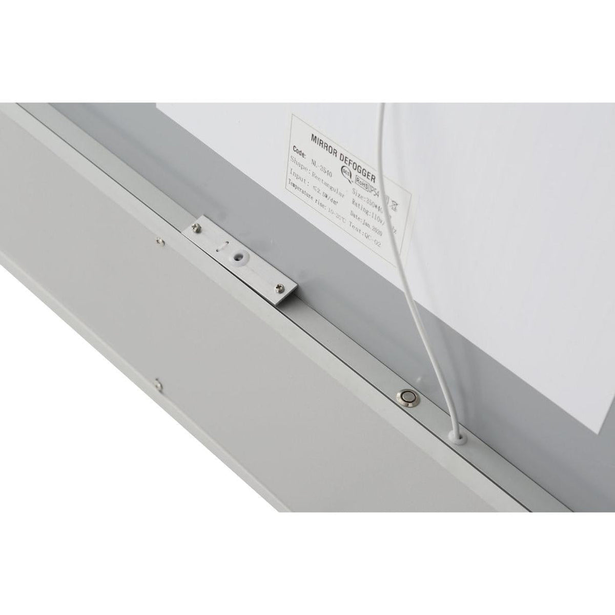 Aquadom SOHO 40" x 30" Rectangle Ultra-Slim Frame LED Lighted Bathroom Mirror With Defogger - S-4030-N