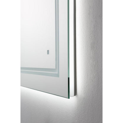 Aquadom SOHO 40" x 36" Rectangle Ultra-Slim Frame LED Lighted Bathroom Mirror With Defogger - S-4036-N