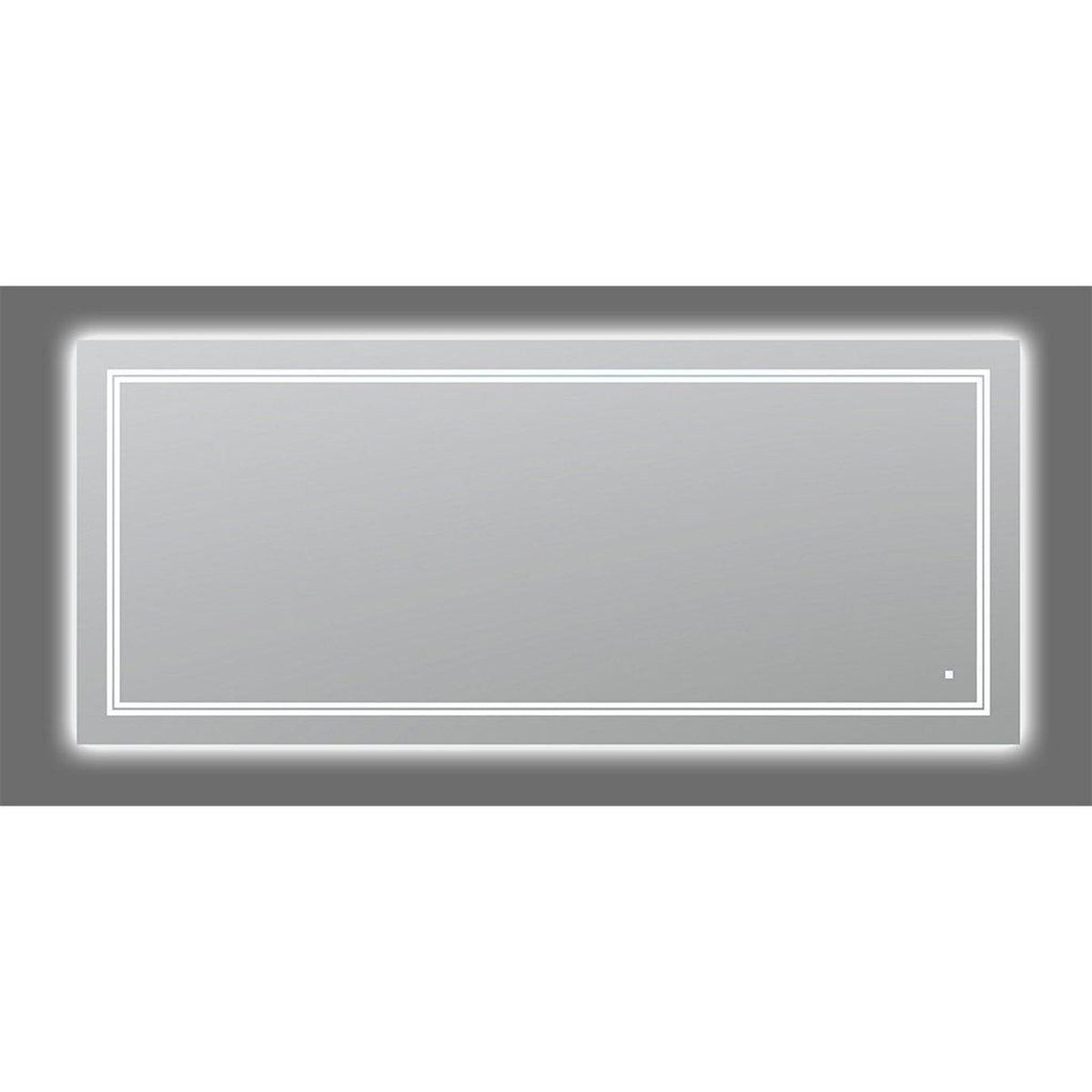 Aquadom SOHO 84" x 36" Rectangular Ultra-Slim Frame LED Lighted Bathroom Mirror With Defogger -= S-8436-N