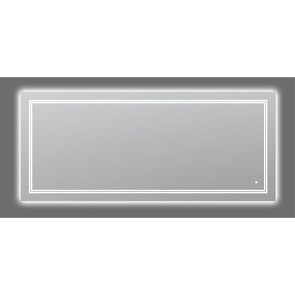 Aquadom SOHO 84" x 36" Rectangular Ultra-Slim Frame LED Lighted Bathroom Mirror With Defogger -= S-8436-N