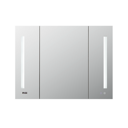 Aquadom Signature Royale 48" x 30" Triple-Door LED Lighted Medicine Cabinet With Defogger, Integrated LED 3X Magnifying Mirror and Electrical Outlet With USB - SR3-4830-N