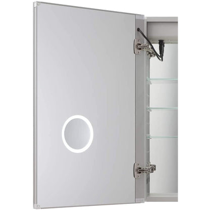 Aquadom Signature Royale Bi-View 36" x 30" Rectangular Medicine Cabinet With Lighting, Defogger, Integrated LED 3X Magnifying Mirror And Electrical Outlet with USB - SR-3630-N