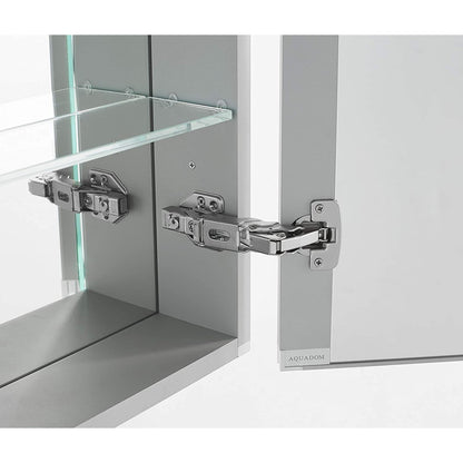 Aquadom Signature Royale Bi-View 36" x 30" Rectangular Medicine Cabinet With Lighting, Defogger, Integrated LED 3X Magnifying Mirror And Electrical Outlet with USB - SR-3630-N