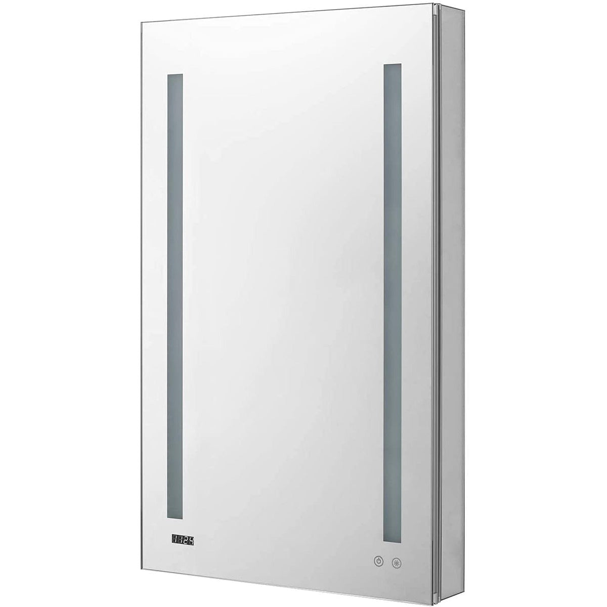 Aquadom Signature Royale Single View 24" x 30" Rectangular Right Hinged Medicine Cabinet With Lighting, Defogger, Integrated LED 3X Magnifying Mirror And Electrical Outlet with USB - SR-2430R-N