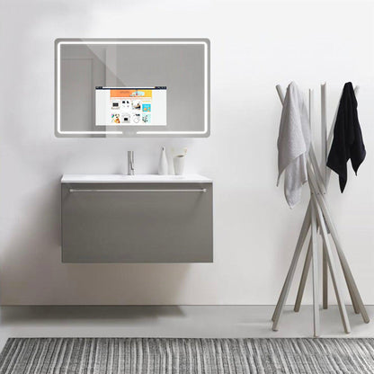Aquadom Vision 48" x 32" Smart LED Lighted Bathroom Mirror With Built-in TV and Defogger - V-4832