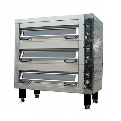 BakeMax BMFD002 92" Double Deck Electric Oven, Accommodates (8) 18" X 26" Pans, 220/60/3 - BMFD002