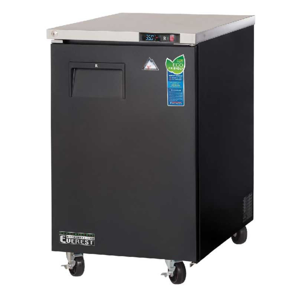 Everest Back Bar Refrigerator Cooler One Section 8 cu. ft. - EBB23