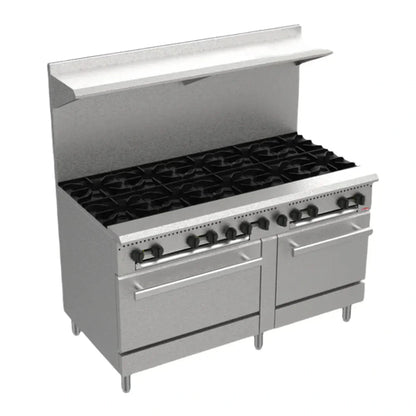 BakeMax 60" Restaurant Series Commercial Gas Range w/ 10 burners, 325,000 BTU - BAS60O