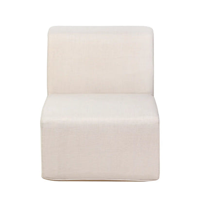 Deko Living 4 Piece Seating Beige Compressed Foam Sectional Sofa and Ottoman Set  - CIF50217