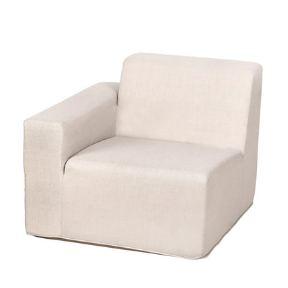 Deko Living 4 Piece Seating Beige Compressed Foam Sectional Sofa and Ottoman Set  - CIF50217