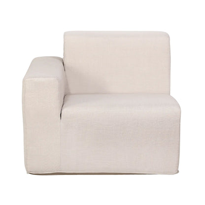 Deko Living 4 Piece Seating Beige Compressed Foam Sectional Sofa and Ottoman Set  - CIF50217