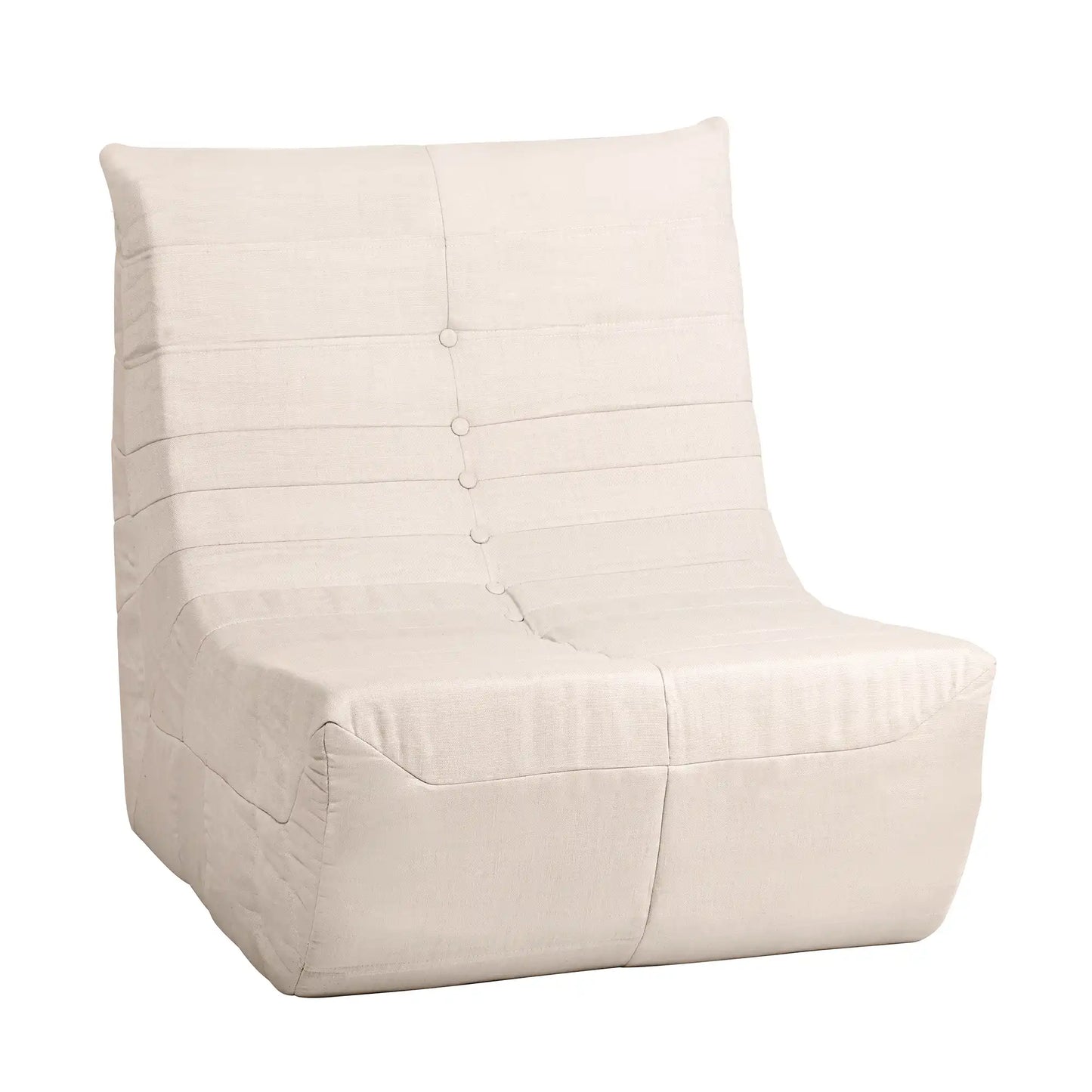 Deko Living 5 Piece Beige Compressed Foam Loveseat Sofa Chairs and Table Set  - CIF50219