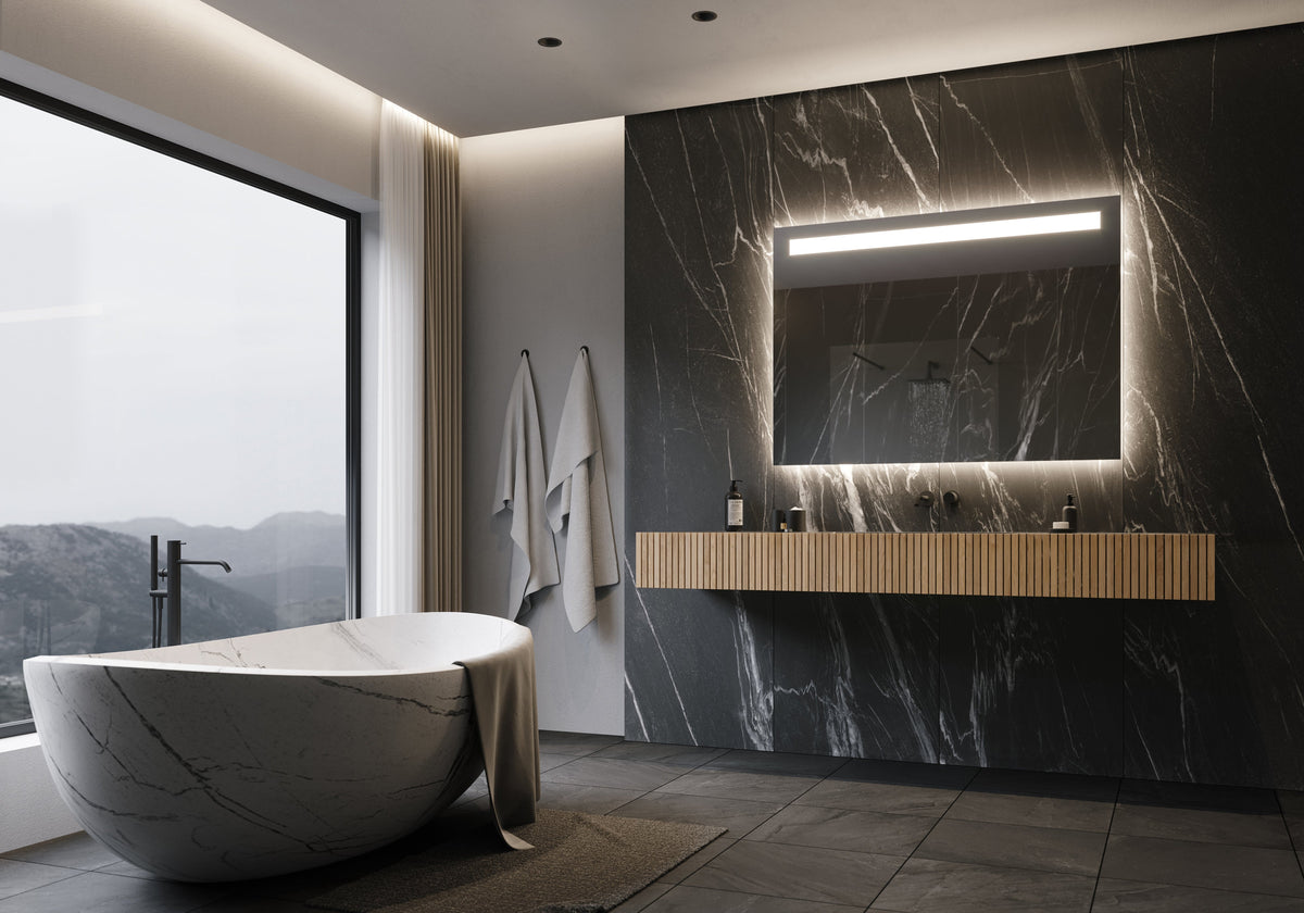 Paris Mirror 48" x 35" Rectangle Classic Illuminated & Backlit Mirror 6000K - CLASX48356000