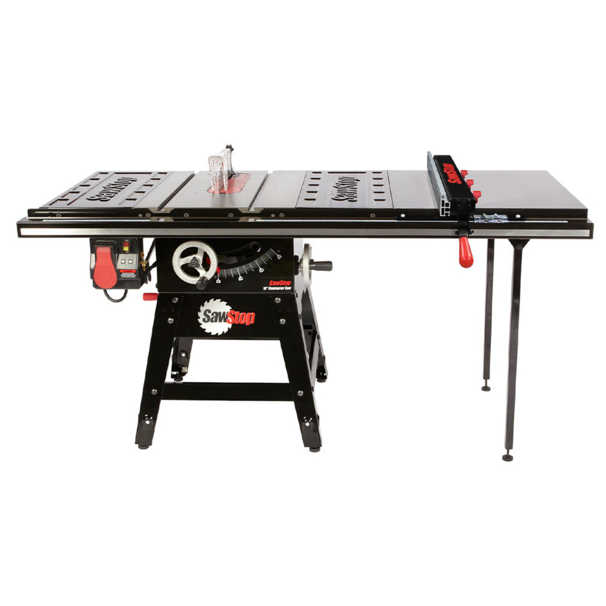 SawStop 1.75HP Contractor Saw w/36" T-Glide Advance Fence, Rails & Extension Table - CNS175-ATGP36