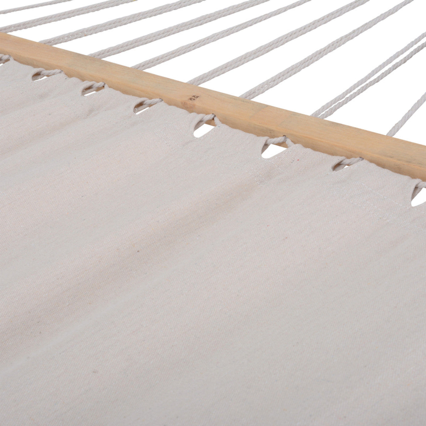 Deko Living Outdoor Cedar Wood Hammock with White Textilene Fabric  - COP20208WHT