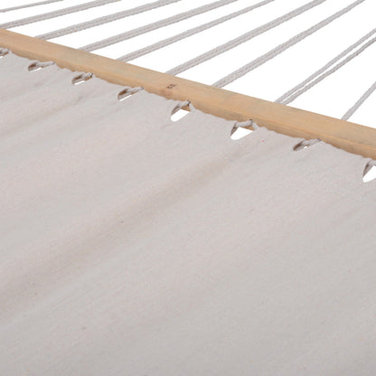 Deko Living Outdoor Cedar Wood Hammock with White Textilene Fabric  - COP20208WHT