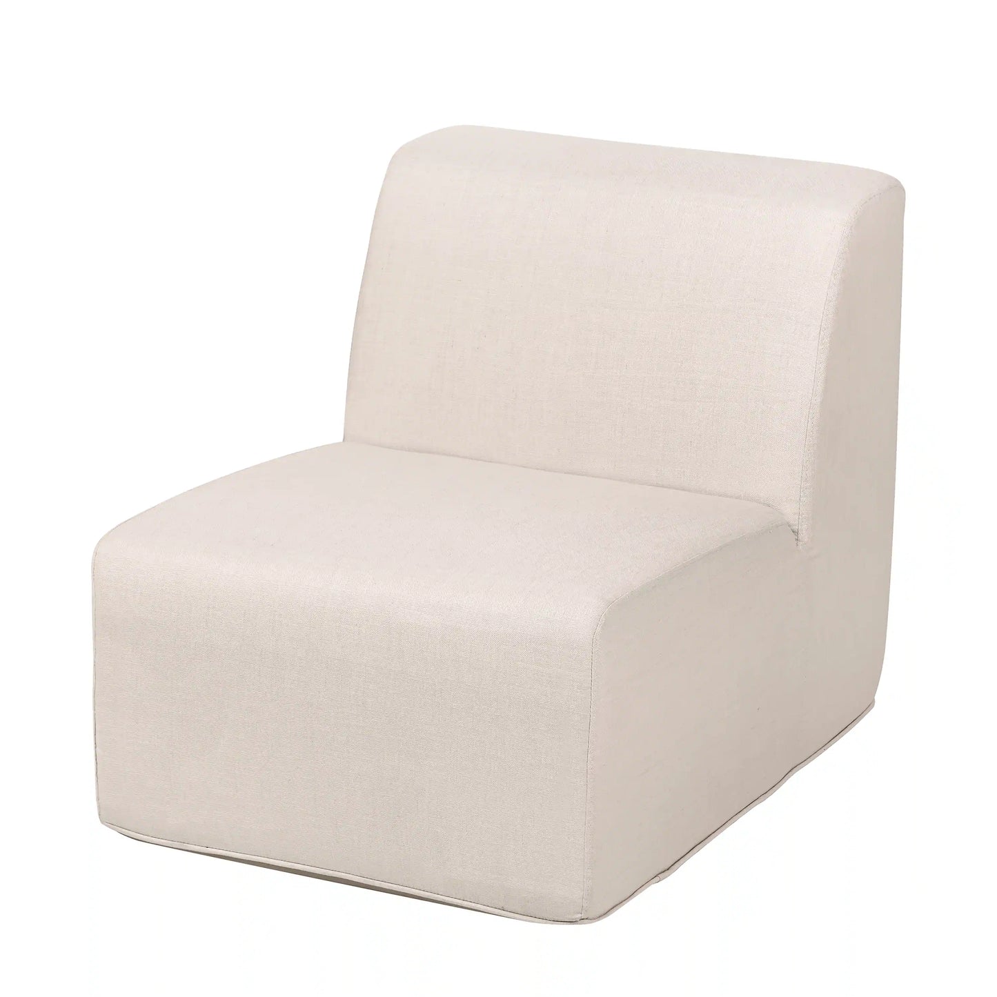 Deko Living 4 Piece Seating Beige Outdoor Compressed Foam Sectional Sofas and Ottoman Set  - COP30217