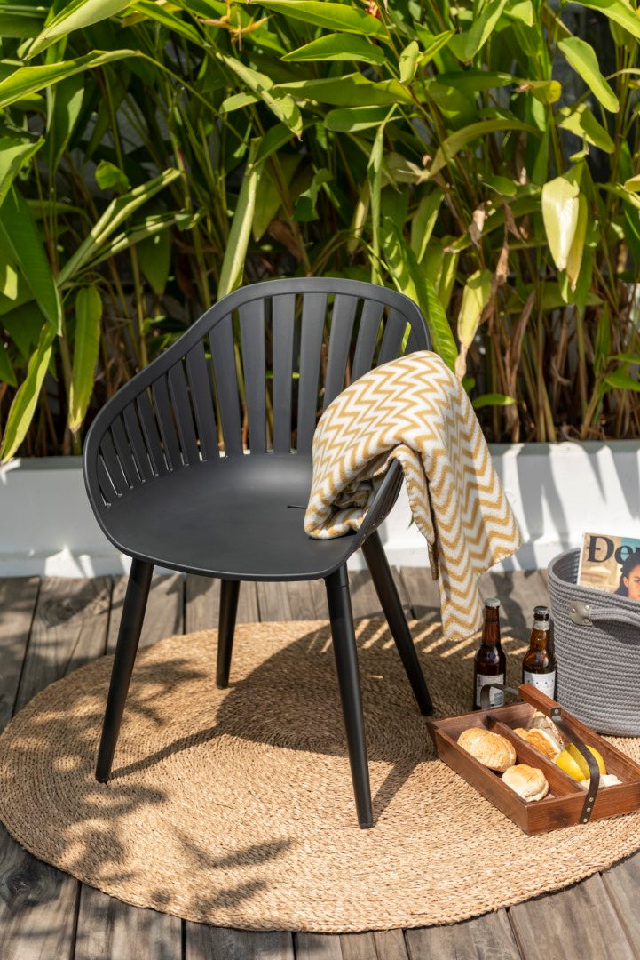 Midtown Concept Cannes Grey Monocrome Indoor Dining Chair - 4PC - SC CANNES WH_ALUWH