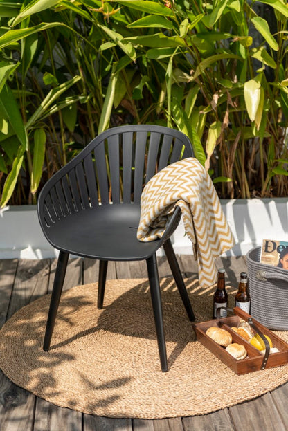 Midtown Concept Cannes Grey Monocrome Indoor Dining Chair - 4PC - SC CANNES WH_ALUWH