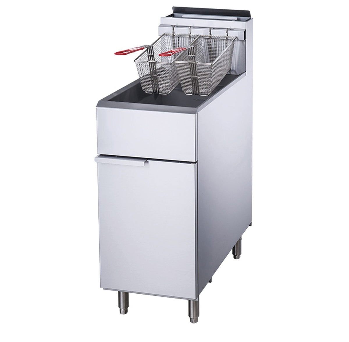 Chef AAA - TCF3-LPG Commercial 40lbs Liquid Propane Gas Fryer with 3 Tube Burners - TCF3-LPG
