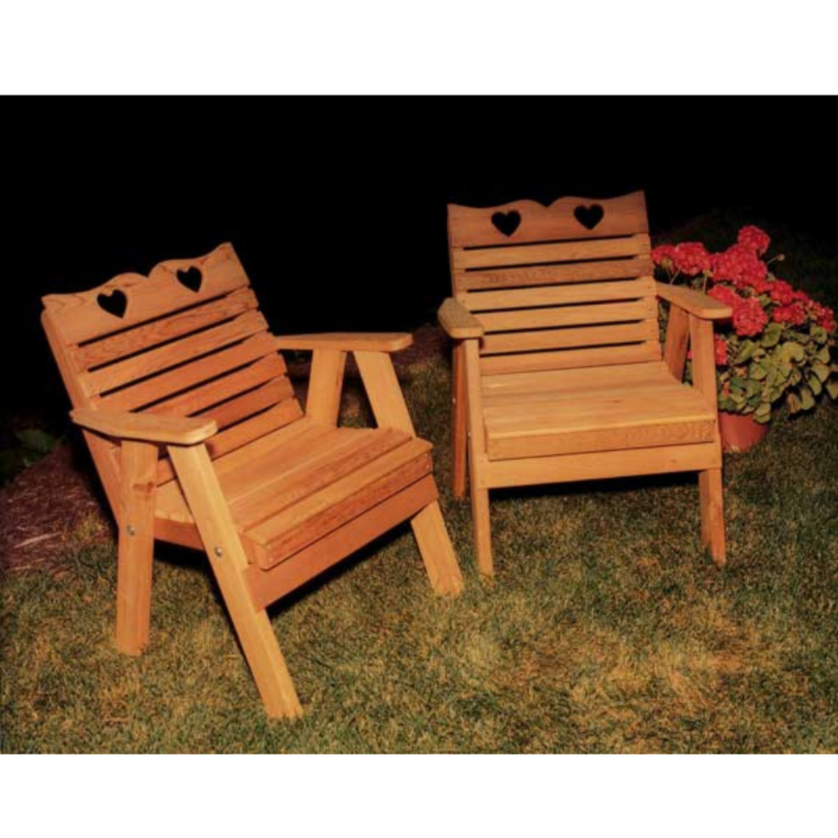 Creekvine Designs Cedar Country Hearts Patio Chair - WF4130CVD