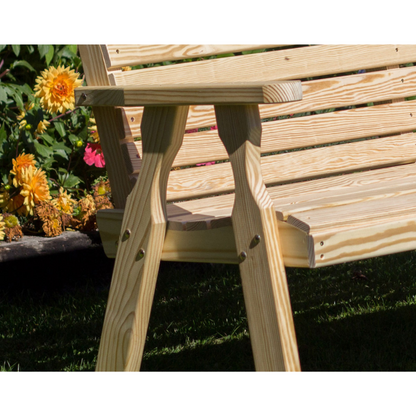Creekvine Designs Treated Pine Crossback Garden Bench - Creekvine Designs Cedar Country Hearts Dining Set - WRFSASDSCVD