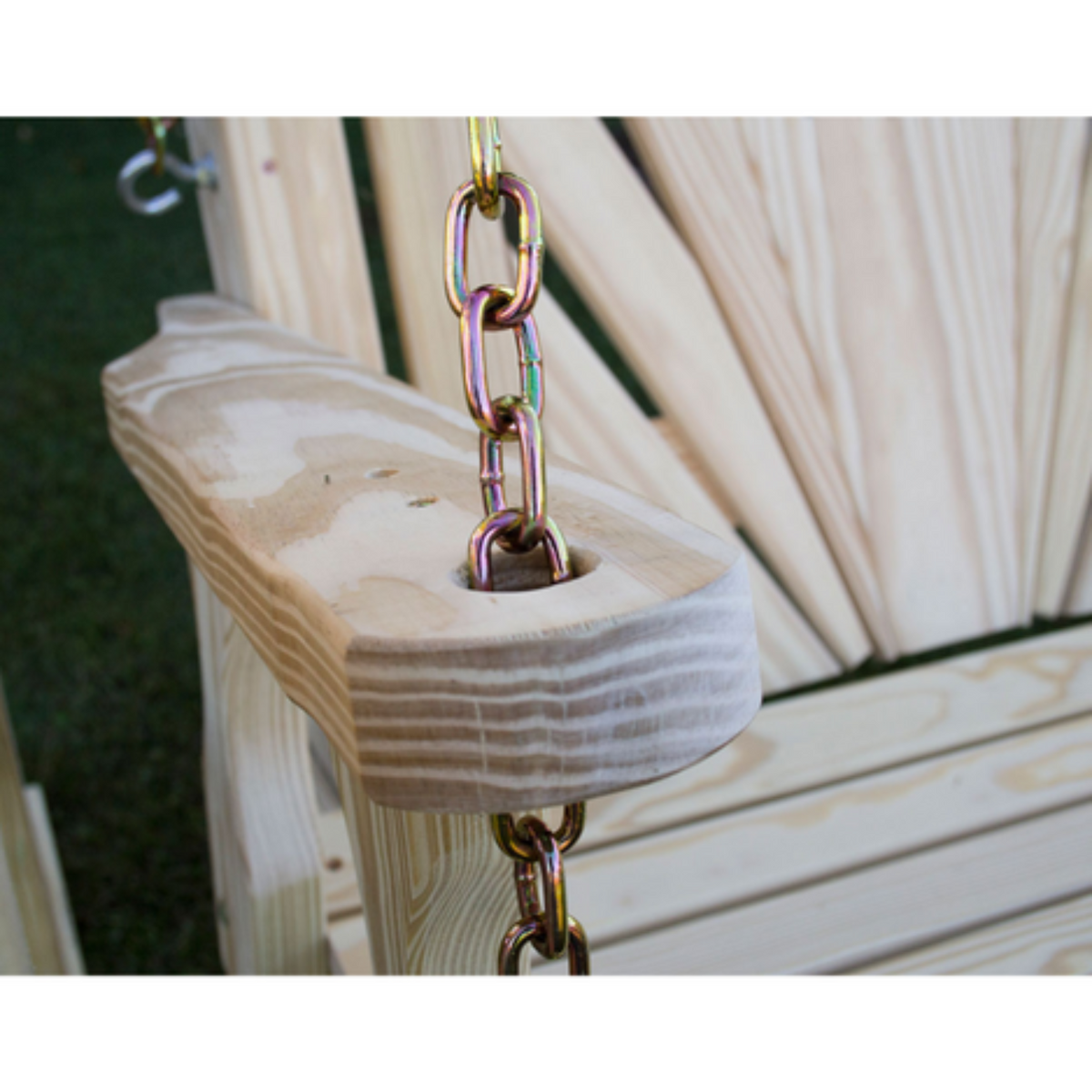 Creekvine Designs Treated Pine Crossback Porch Swing -  FS48CB-2CVD