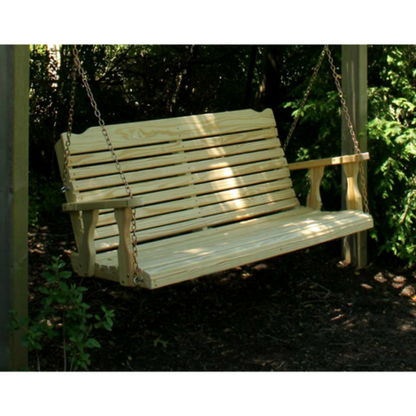Creekvine Designs Treated Pine Crossback Porch Swing -  FS48CB-2CVD