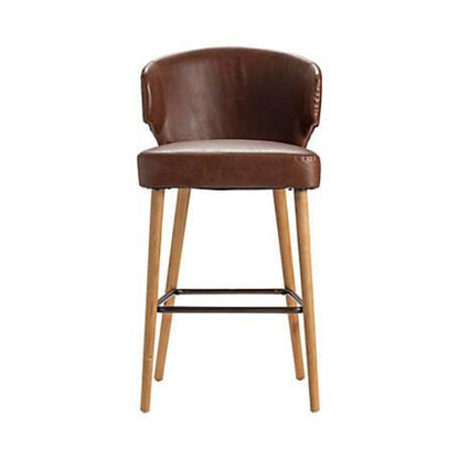 Crestview Collection Auburn 22" x 22" x 40" Traditional Faux Leather And Wood Bar Stool - CVFZR5134