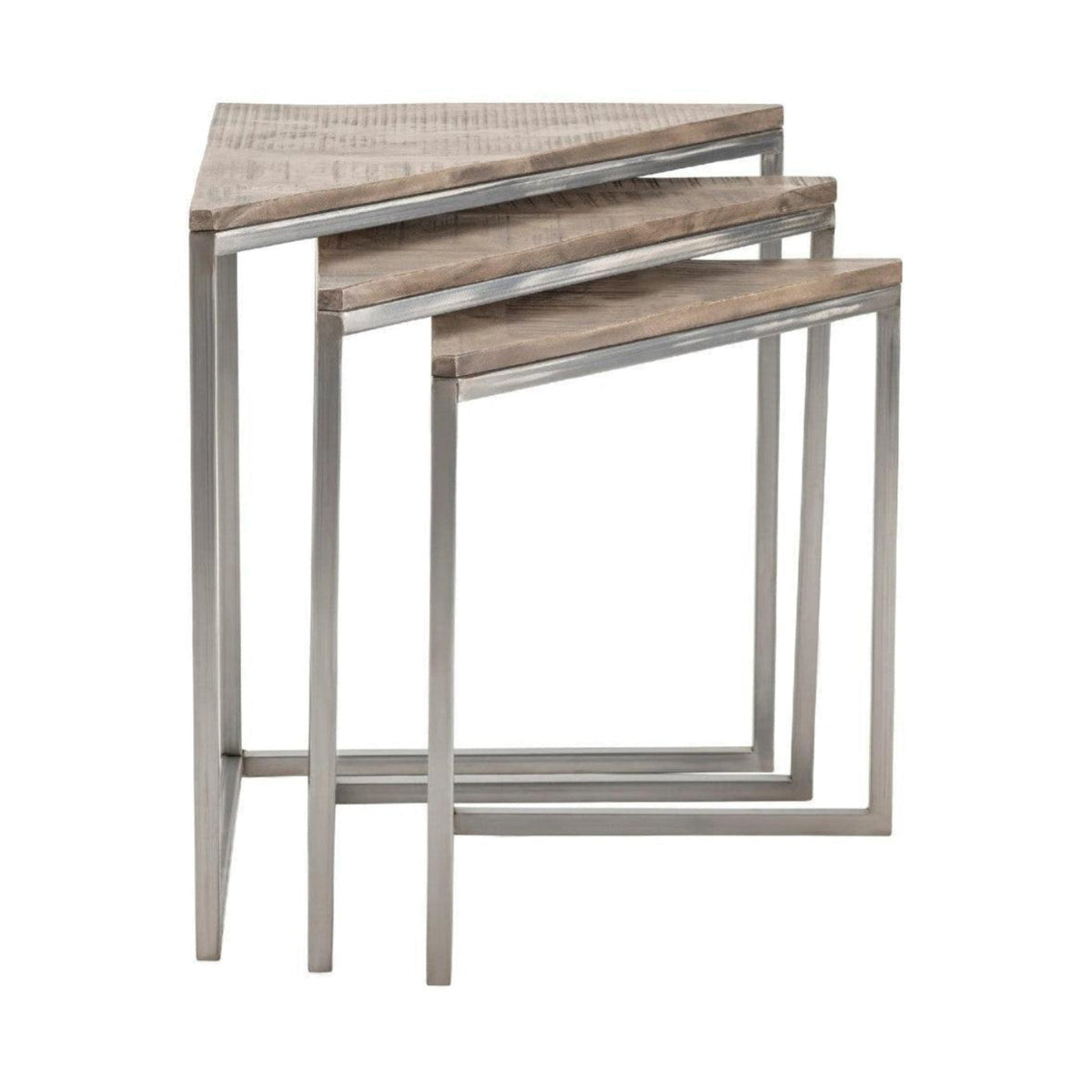 Crestview Collection Bengal Manor 55" x 14" x 30" Rustic Mango Wood Carved Leg Console Table In Heavily Distressed Gray Finish - CVFNR652