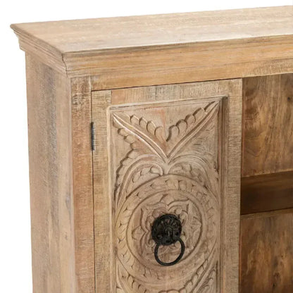 Crestview Collection Nottingham 71" x 15" x 39" 4-Door Rustic Wood Wood Sideboard - CVFNR824
