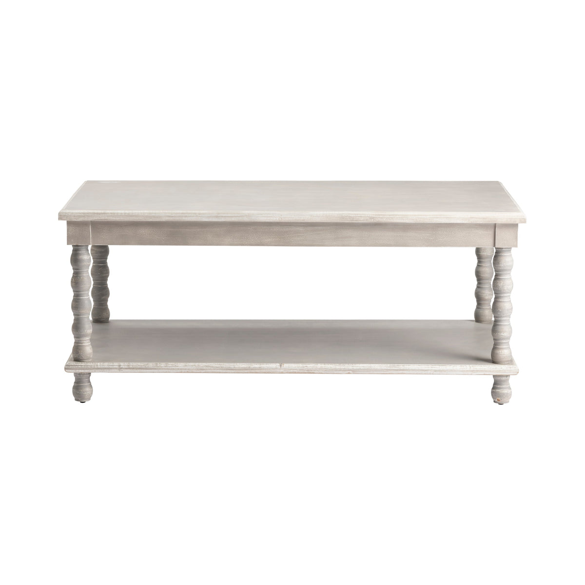 Crestview Collection Pembroke 48" x 26" x 21" Ocassional Wood Turned Leg Rectangle Cocktail Table - CVFZR3527
