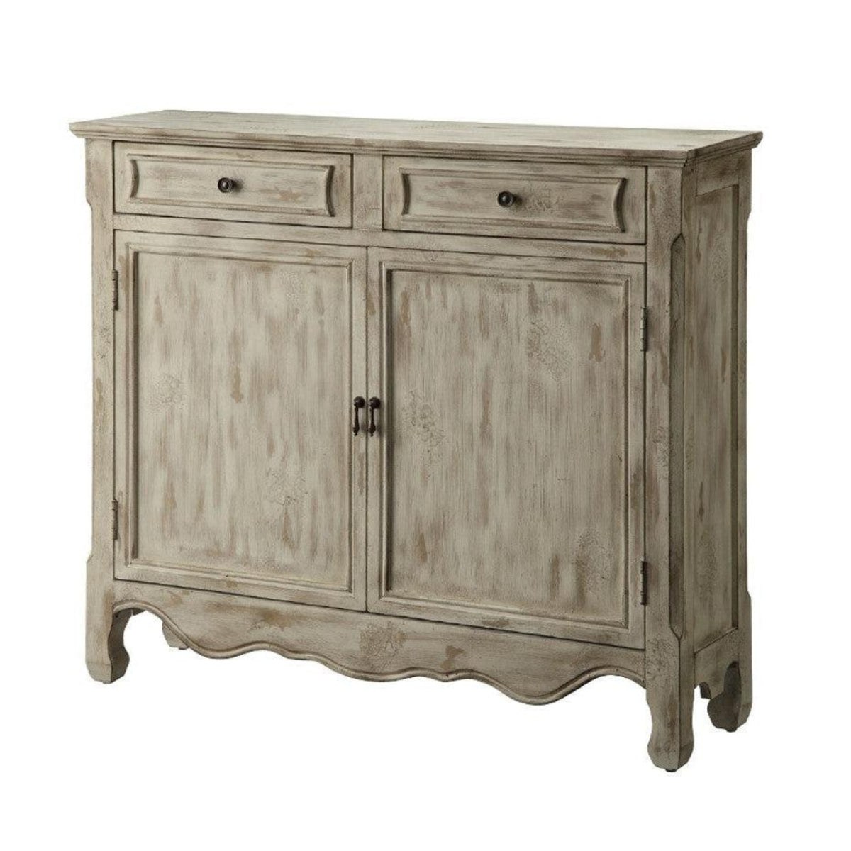 Crestview Collection Porter 41" x 11" x 36" Traditional Wood Console Table In Distressed Brown Finish - CVFZR392