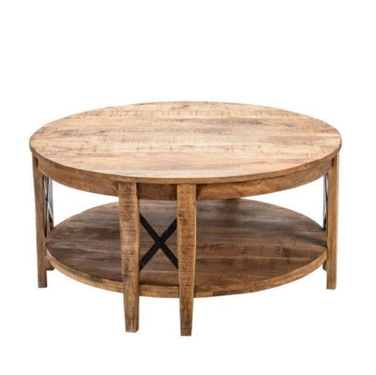 Crestview Collection Sutton Creek 38" x 38" x 18" Occasional Metal And Wood Cocktail Table - CVFNR869