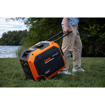 WEN DF500iX 5000-Watt Dual Fuel 120V/240V RV and EV-Ready Electric Start Portable Inverter Generator with Electric Vehicle Charging Ports - DF500iX