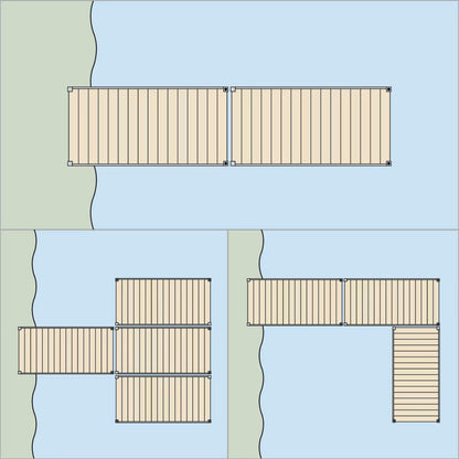 MotoAlliance Aluminum Dock Frame 8' x 4' New - DOCK_8X4