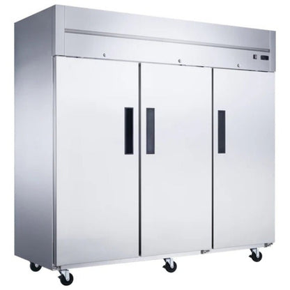 Dukers D83AF 83" Three Solid Door Top Mount Reach-In Freezer 65.98 Cu. Ft - D83AF