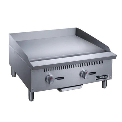 Dukers DCGM24 24" Gas Countertop Two Burner Griddle 60,000 BTU - DCGM24