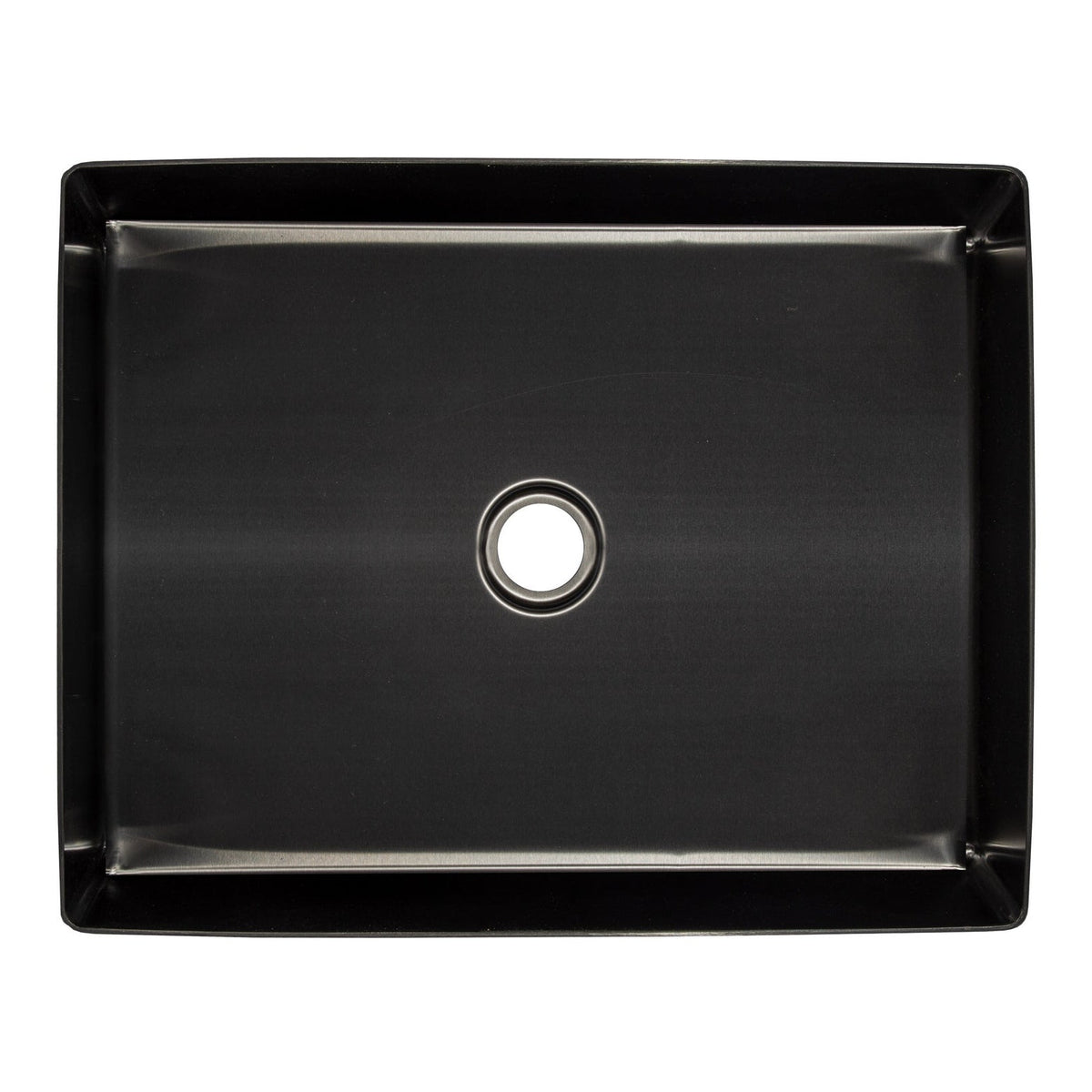 Eden Bath Rectangular 19 x 14 1/2" Stainless Steel Bathroom Vessel Sink with Drain in Black - EB_SS002BK
