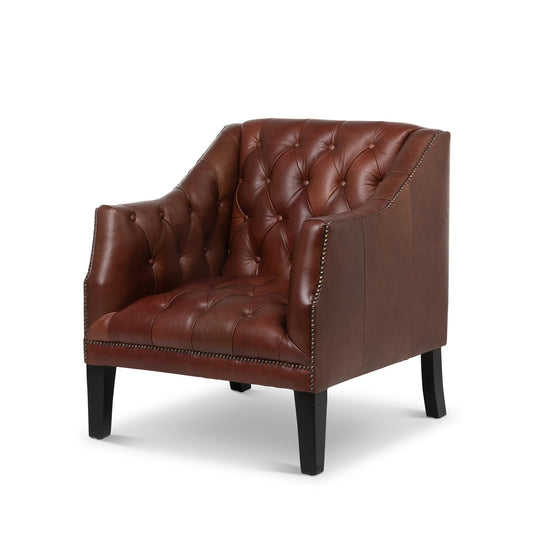 Park Hill Collection Mahogany Leather Library Chair, Cordovan - (EFS36068)