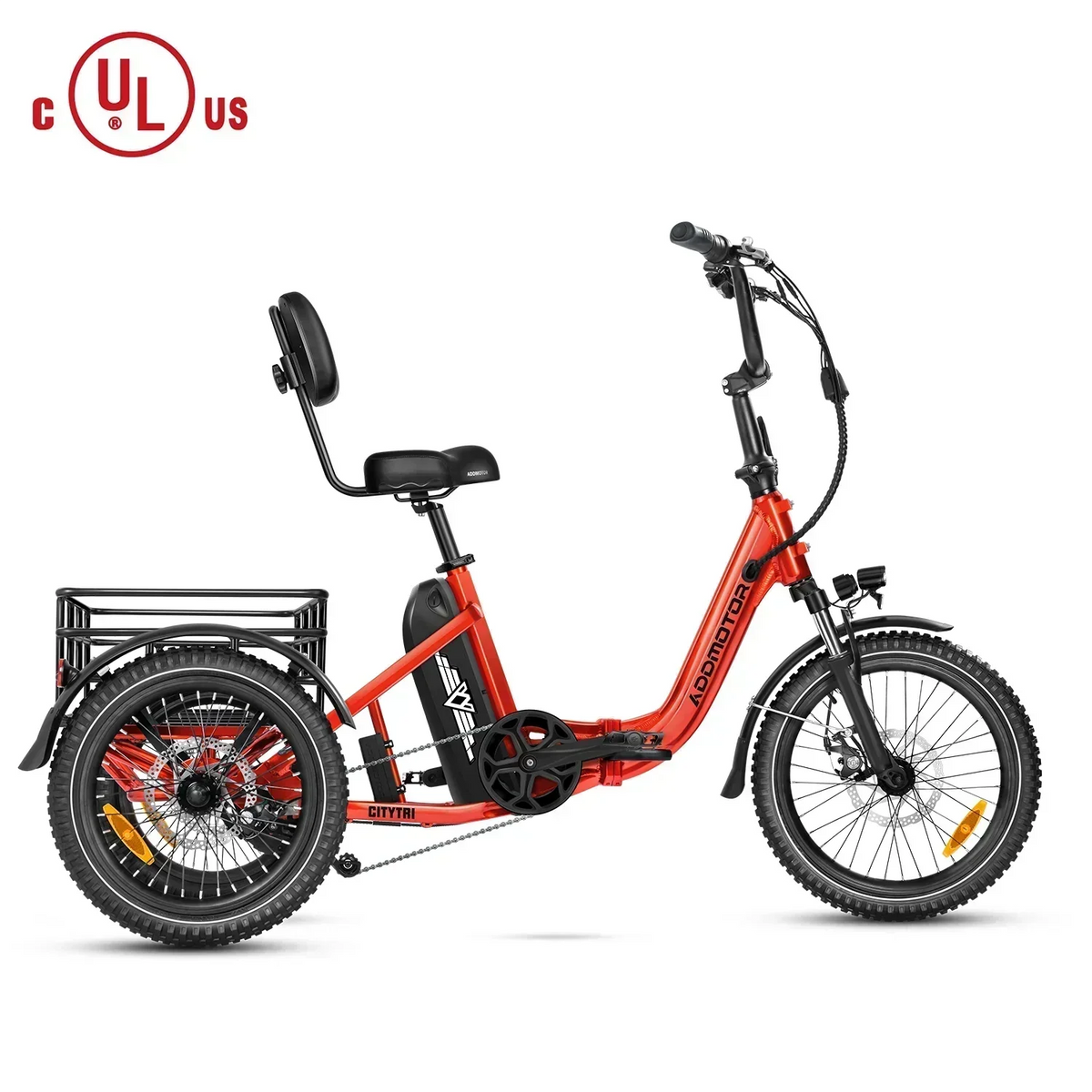 Addmotor 750W 48V CITYTRI E-310 Trike Electric Bike - EB-ADD-E310S-RED
