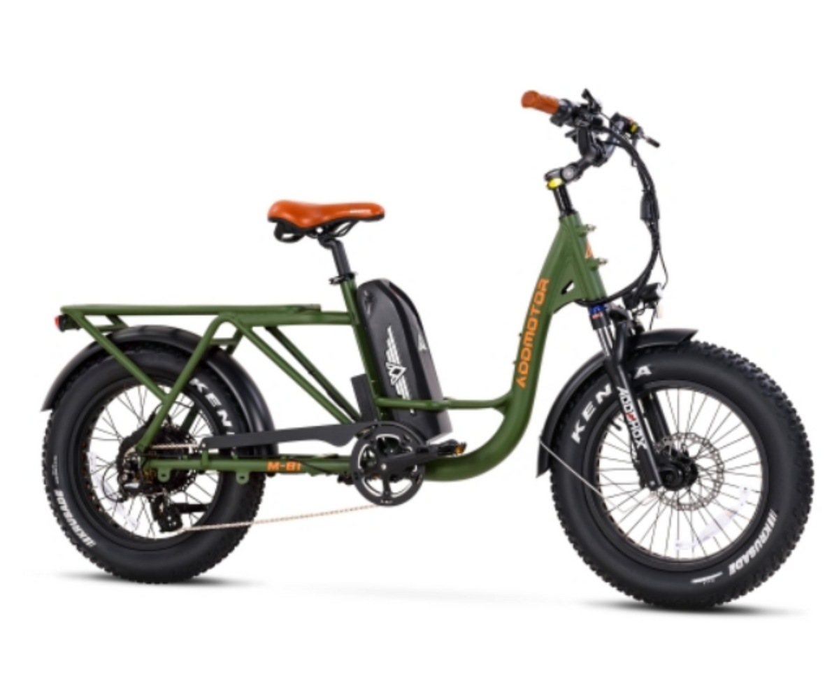 Addmotor 750W M-81 Step-Thru Cargo Electric Bike - EB-AM-M81-BLK