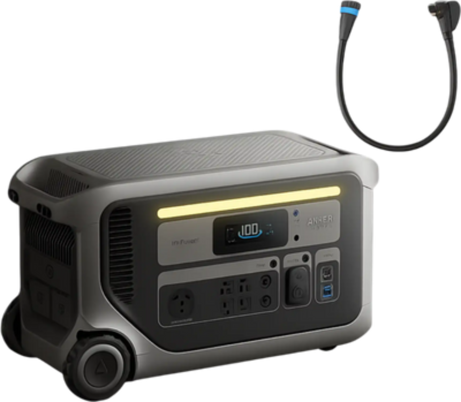 Anker SOLIX F3000 Portable Power Station 3072Wh 3600W with 120V Input Adapter New - B1782111