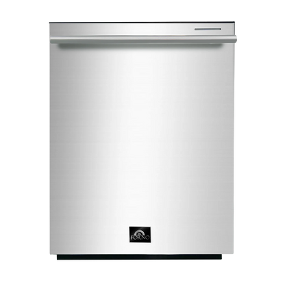 Forno 3-Piece Appliance Package - 36-Inch Dual Fuel Range, French Door Refrigerator, and Dishwasher in Stainless Steel - FBDL-004-02CAUS