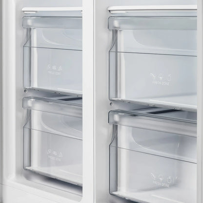 Forno Salerno 33-Inch 15.6 cu.ft Built-in Refrigerator with Modern Decorative Grille in Stainless Steel (FFRBI1805-37MG) - FFRBI1805-37MG