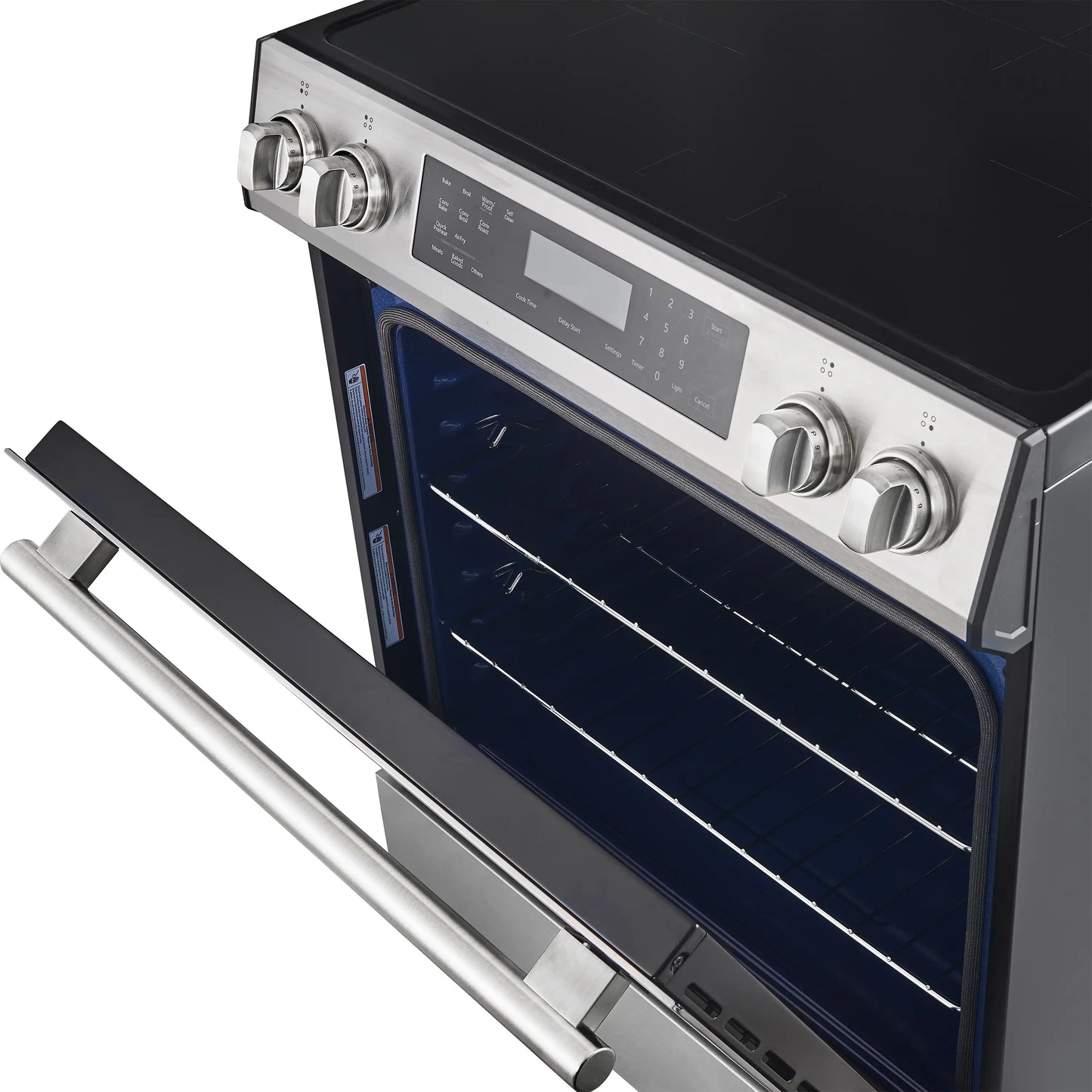 Forno 5-Piece Appliance Package - 30-Inch Inducton Range, Under Cabinet Range Hood, Refrigerator with Water Dispenser, Dishwasher, and 24-Inch Microwave Oven in Stainless Steel - APW5-905-30-MWO24