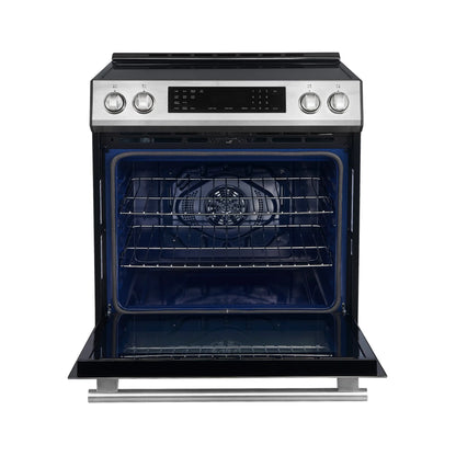 Forno 5-Piece Appliance Package - 30-Inch Inducton Range, Under Cabinet Range Hood, Refrigerator with Water Dispenser, Dishwasher, and 24-Inch Microwave Oven in Stainless Steel - APW5-905-30-MWO24