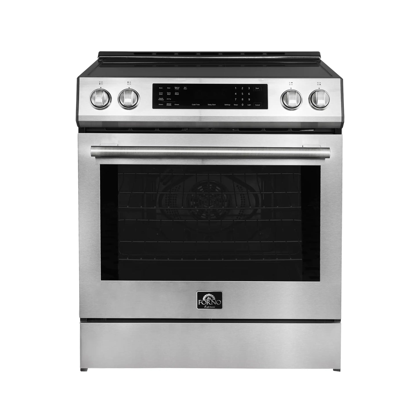 Forno 5-Piece Appliance Package - 30-Inch Induction Range, Under Cabinet Range Hood, French Door Refrigerator, Dishwasher, and 30-Inch Microwave Drawer in Stainless Steel - APR5-905-30-MWD30