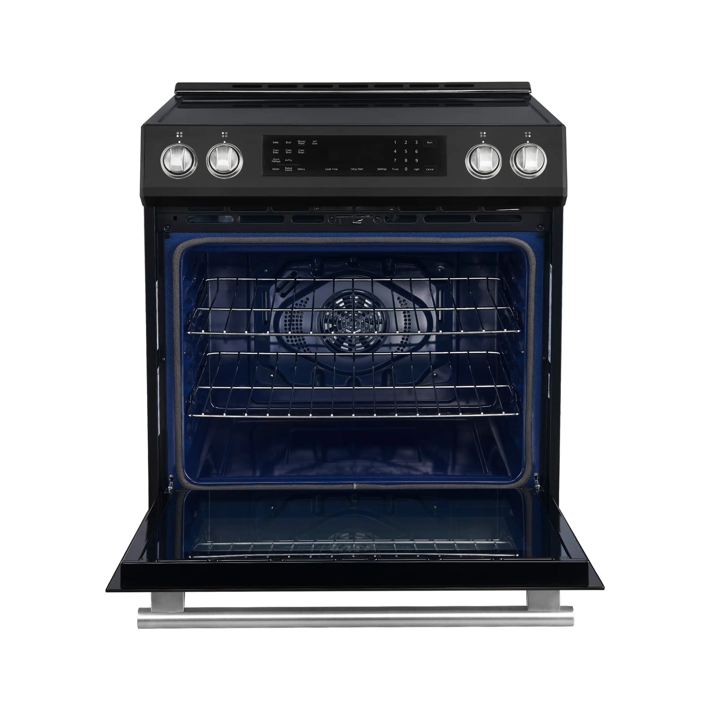 Forno 5-Piece Appliance Package - 30-Inch Induction Range, Under Cabinet Range Hood, Refrigerator with Water Dispenser, Dishwasher, and 30-Inch Microwave Drawer in Black with Antique Brass Trim - APW5-905-30BLK-MWD30