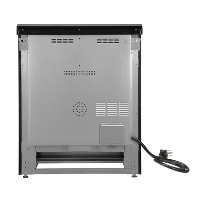 Forno 5-Piece Appliance Package - 30-Inch Induction Range, Under Cabinet Range Hood, French Door Refrigerator, Dishwasher, and 30-Inch Microwave Drawer in Black with Stainless Steel Trim - APR5-982-30BLK-MWD30
